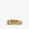 Burberry Shield Leather Belt In Hunter