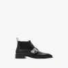 BURBERRY BURBERRY LEATHER SHIELD CHELSEA BOOTS