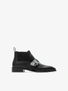 BURBERRY Leather Shield Chelsea Boots