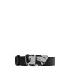 Burberry Shield Ekd Leather Belt In Black