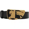 Burberry Leather Shield Ekd Belt In Slate