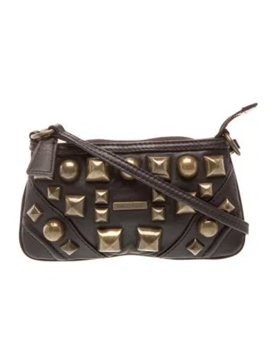 Pre-owned Burberry Leather Shoulder Bag In Brown