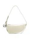 Burberry Patent Leather Shield Sling Shoulder Bag With Silver-tone Ch In Light Green