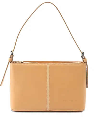 Pre-owned Burberry Leather Shoulder Bag In Neutral