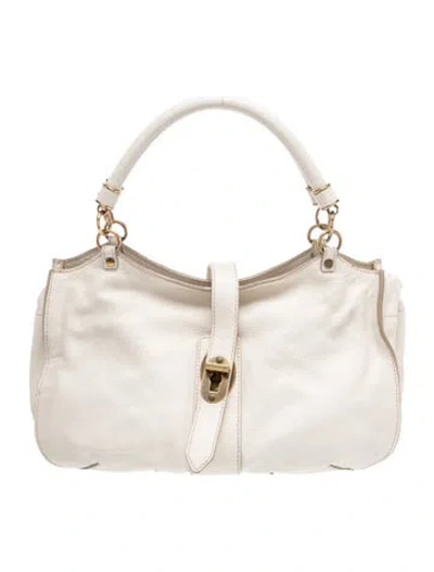 Pre-owned Burberry Leather Shoulder Bag In Neutral