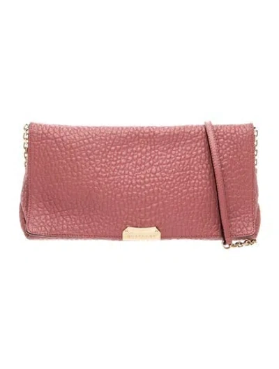 Pre-owned Burberry Leather Shoulder Bag In Pink