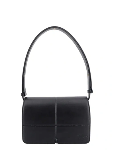 BURBERRY BURBERRY LEATHER SHOULDER BAG WITH FRONTAL EKD