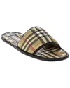 BURBERRY BURBERRY LEATHER SLIDE