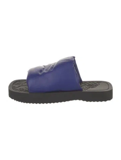 Pre-owned Burberry Leather Slides In Multi