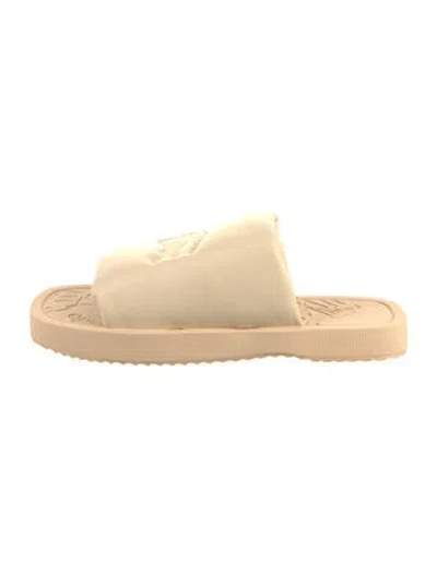 Pre-owned Burberry Leather Slides In Neutral