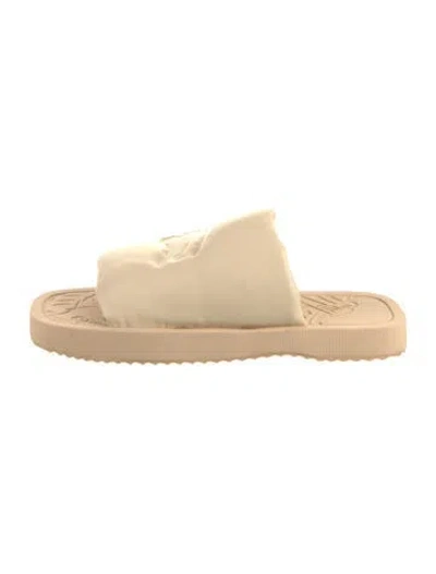 Pre-owned Burberry Leather Slides In Neutral
