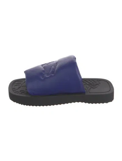 Pre-owned Burberry Leather Slides W/ Tags In Multi