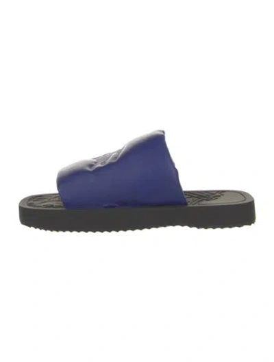 Pre-owned Burberry Leather Slides W/ Tags In Multi