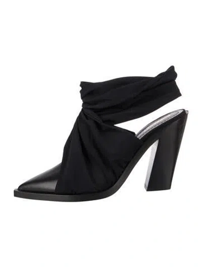 Pre-owned Burberry Leather Slingback Pumps In Black