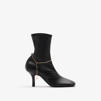 BURBERRY BURBERRY LEATHER SLINKY LEGGING LOW BOOTS