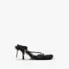 Burberry Leather Slinky Sandals In Black