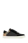 Burberry Stevie Vintage Check Low-top Sneakers In Black