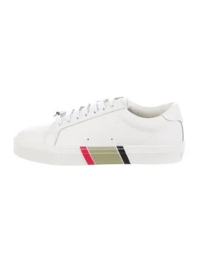 Pre-owned Burberry Leather Sneakers In White