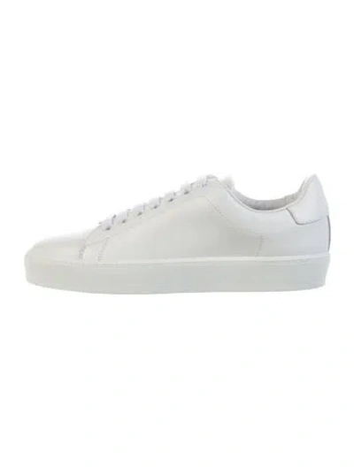 Pre-owned Burberry Leather Sneakers In White