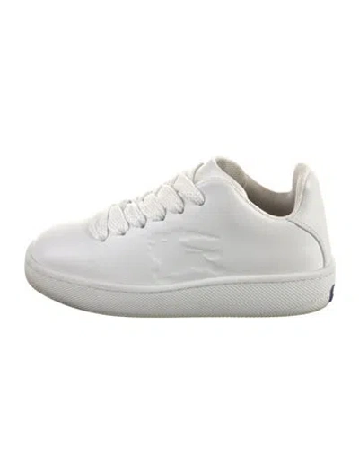 Pre-owned Burberry Leather Sneakers In White