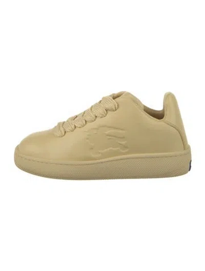 Pre-owned Burberry Leather Sneakers In Yellow