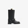 Burberry Saddle Mid-calf Leather Boots