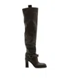Burberry Leather Soft Stirrup Over-the-knee Boots 85 In Brown