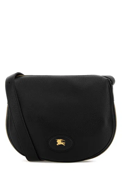 Burberry Leather Tavistock Crossbody Handbag 24 X 19 X 13 Cm In Black