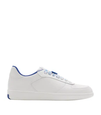 Burberry Terrace Leather Low-top Sneakers In White