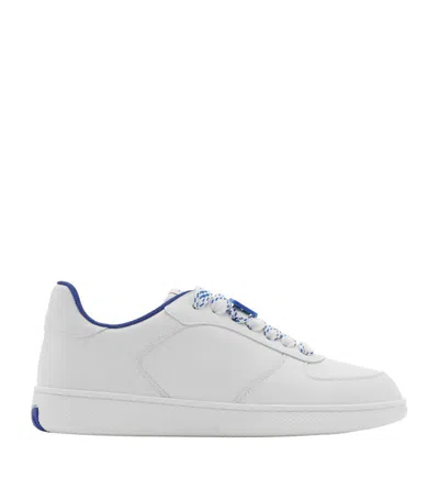 Burberry Terrace Leather Low-top Sneakers In White