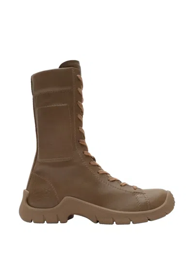 Burberry Leather Tone Boots In Green