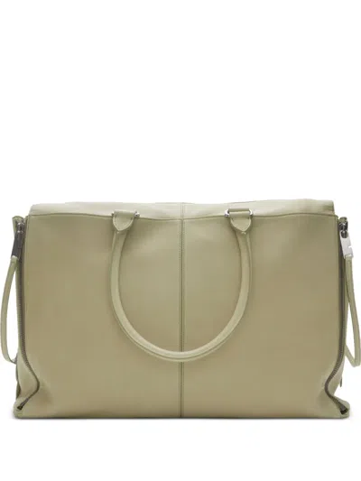 Burberry Leather Tote Bag In Hunter