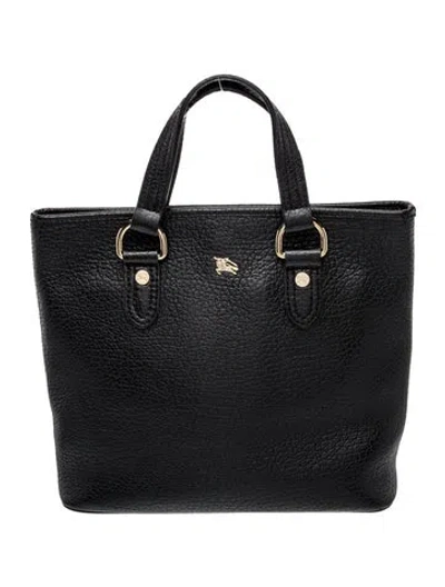 Pre-owned Burberry Leather Tote In Black