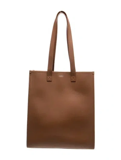 Pre-owned Burberry Leather Tote In Brown