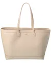 Burberry Leather Tote In Neutral