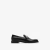Burberry Mocassino Tower Black In Leather In Black