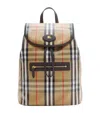 Burberry Highlands Coated Canvas Backpack With Front Logo In Multi