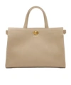 Burberry Cotswolds Grainy Leather Tote Bag In Neutral
