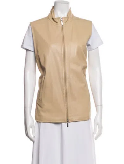 Pre-owned Burberry Leather Vest In Neutrals