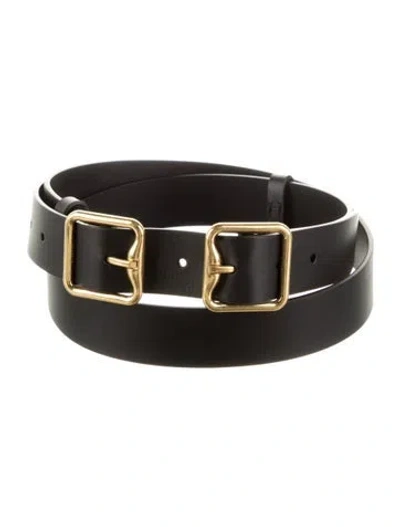 Pre-owned Burberry Leather Waist Belt In Black