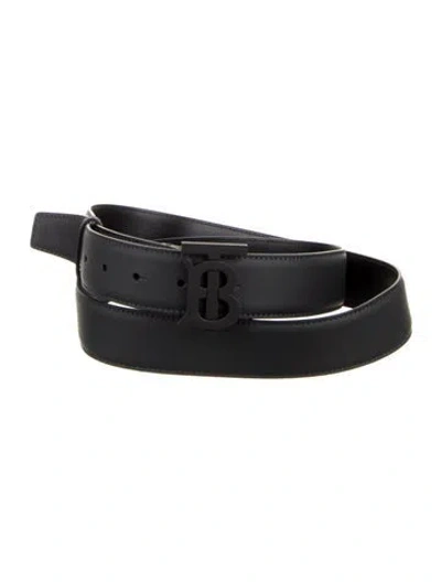 Pre-owned Burberry Leather Waist Belt In Black