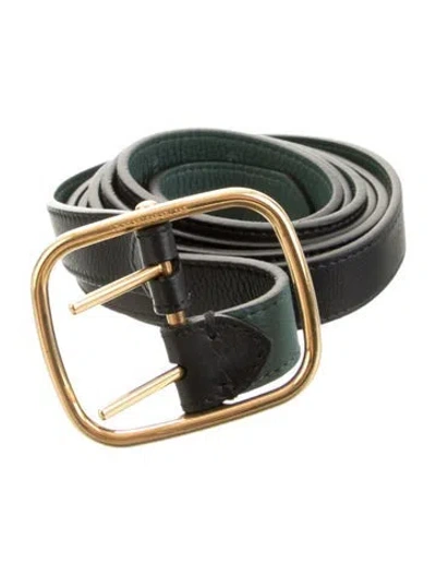 Pre-owned Burberry Leather Waist Belt In Black
