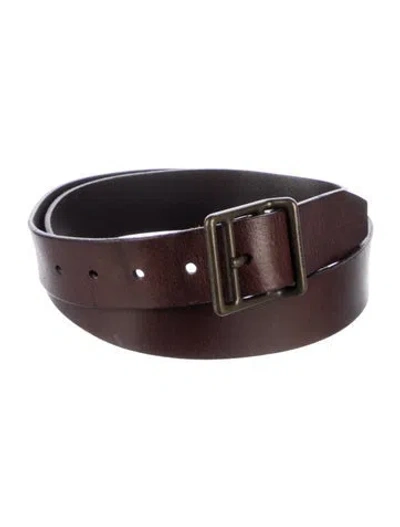 Pre-owned Burberry Leather Waist Belt In Brown
