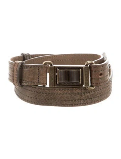 Pre-owned Burberry Leather Waist Belt In Brown