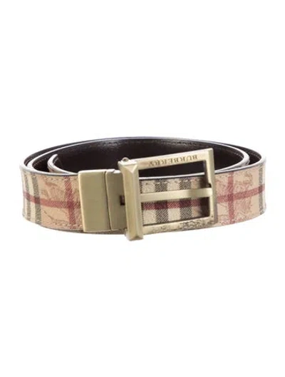 Pre-owned Burberry Leather Waist Belt In Neutral