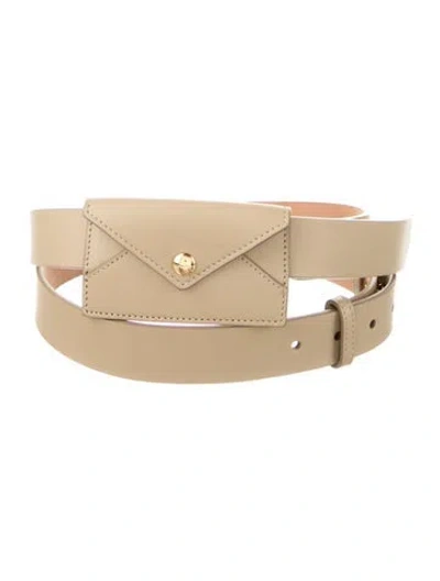 Pre-owned Burberry Leather Waist Belt In Neutrals