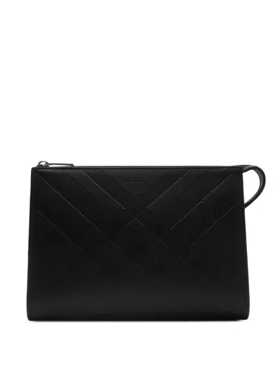 Burberry Leather Wallet In 黑色