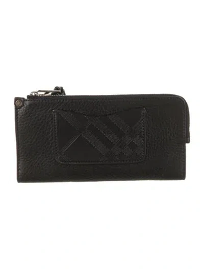 Pre-owned Burberry Leather Wallet In Black