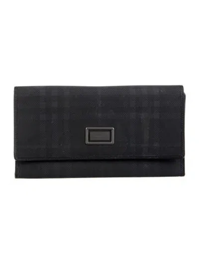 Pre-owned Burberry Leather Wallet In Black