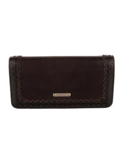 Pre-owned Burberry Leather Wallet In Brown